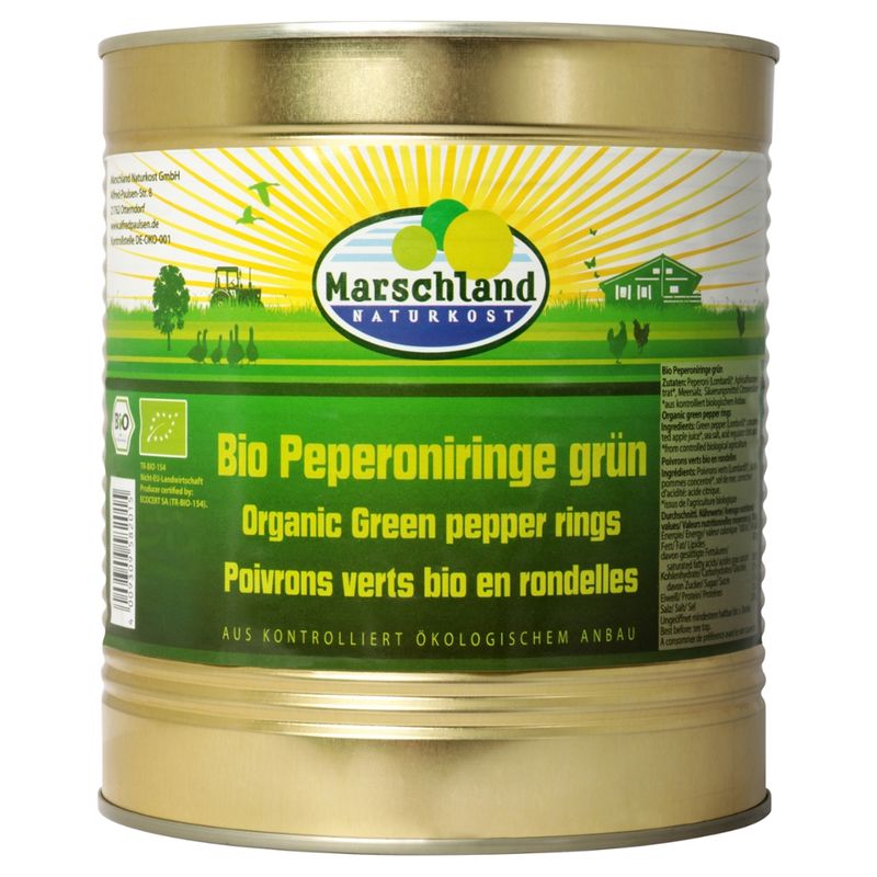 Marschland  Bio-Peperoniringe grün 3.100 ml Ds. MARSCHLAND - Produktbild