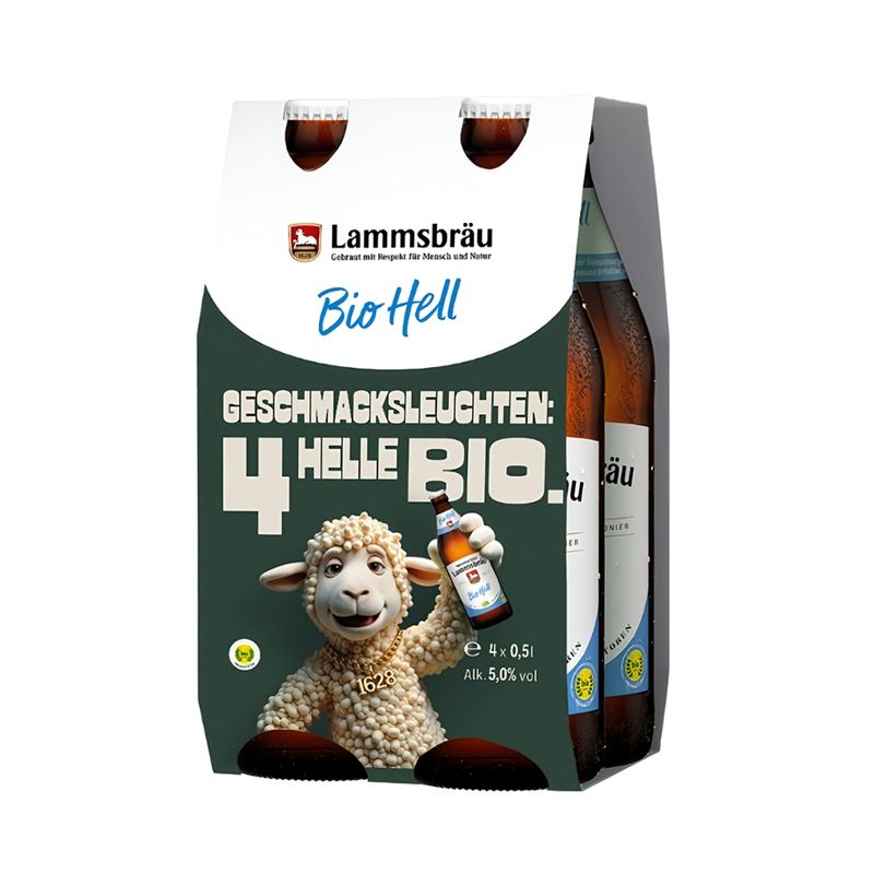 Neumarkter Lammsbräu Neumarkter Lammsbräu Bio Hell 4x0,5l - Produktbild