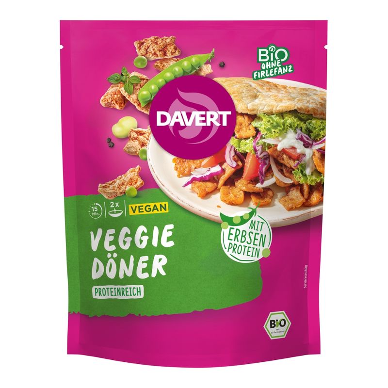 Davert Veggie Döner mit Erbsenprotein 68g - Produktbild