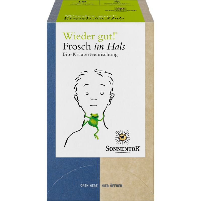 Sonnentor Frosch im Hals® Tee Wieder gut!®, Doppelkammerbeutel - Produktbild