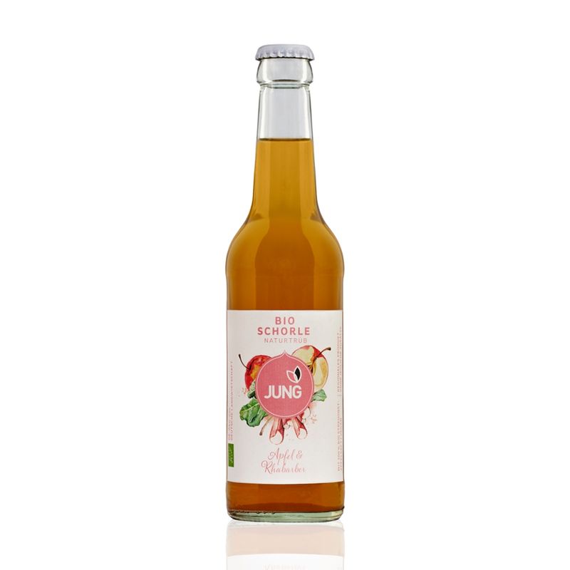 Jung Fruchtsäfte Jung Bio Apfel-Rhabarber Schorle aus dem Schwarzwald - Produktbild