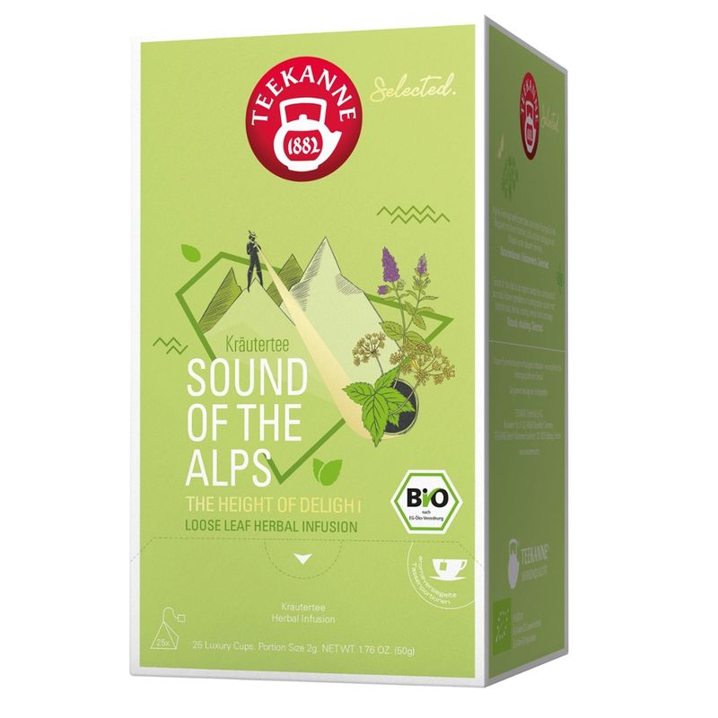 Teekanne Selected BIO Luxury Cup Sound of the Alps 8x25 - Produktbild