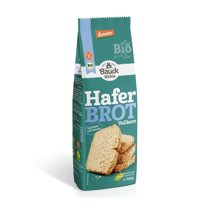 Bauck Mühle Haferbrot Vollkorn glutenfrei Demeter - Produktbild