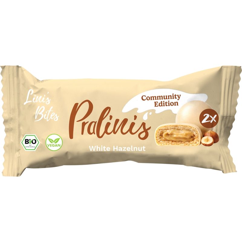 Lini's Bites Bio White Hazelnut Pralinis, 46 g - Produktbild