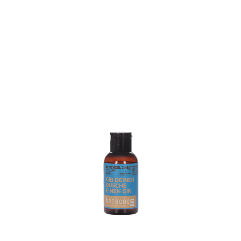 benecos benecosBIO Mini Duschgel 2in1 BIO-Gin Haut & Haar - GIB DEINER DUSCHE EINEN GIN - Produktbild