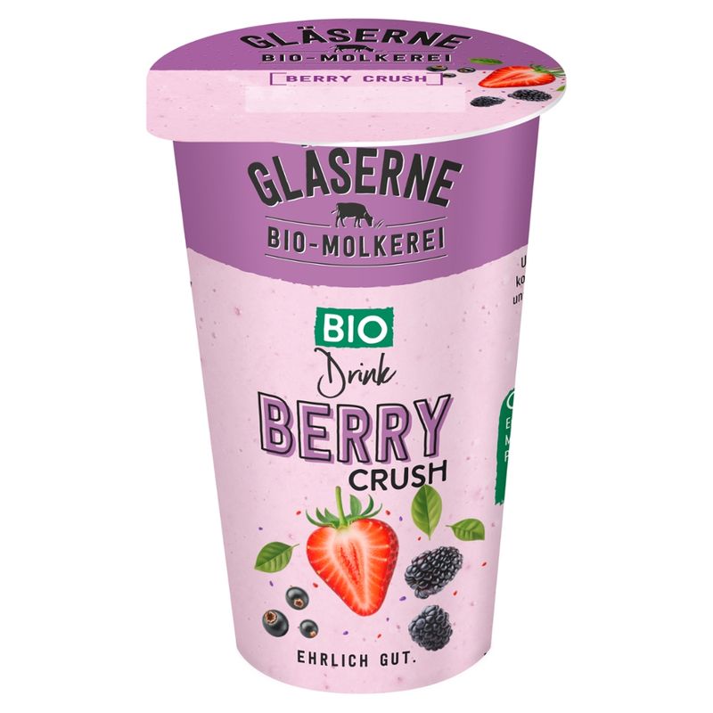 Gläserne Molkerei GM Bio Buttermilch Drink Berry Crush 230g - Produktbild