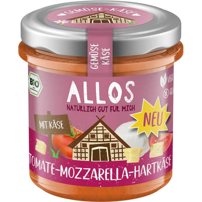 Allos Gemüse Käse Aufstrich Tomate-Mozzarella-Hartkäse - Produktbild
