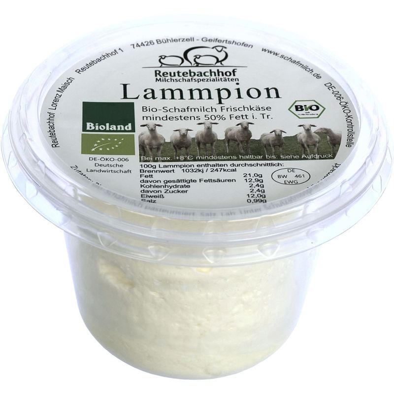 Reutebachhof Bio-Schafmilch-Frischkäse, Lammpion - Produktbild