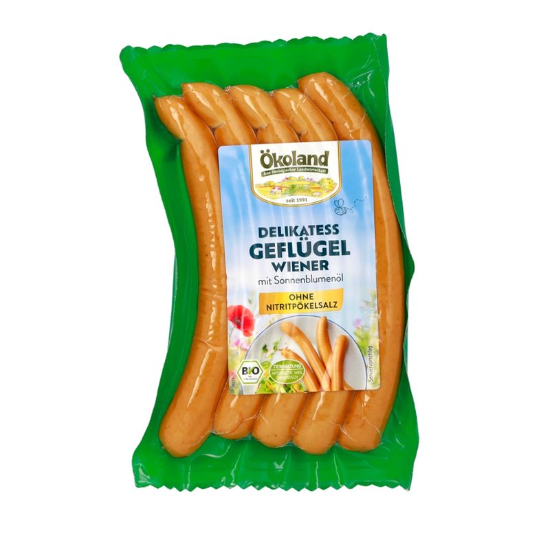 ÖKOLAND Delikatess Geflügel-Wiener mit Sonnenblumenöl - Produktbild