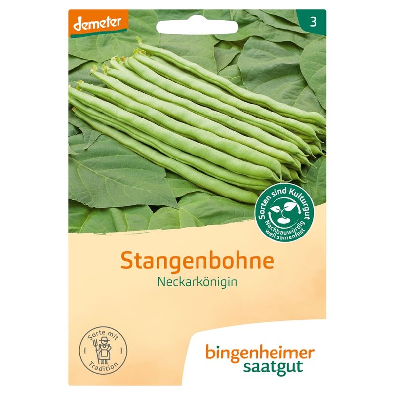 Bingenheimer Saatgut Neckarkönigin - Stangenbohne (Saatgut) - Produktbild