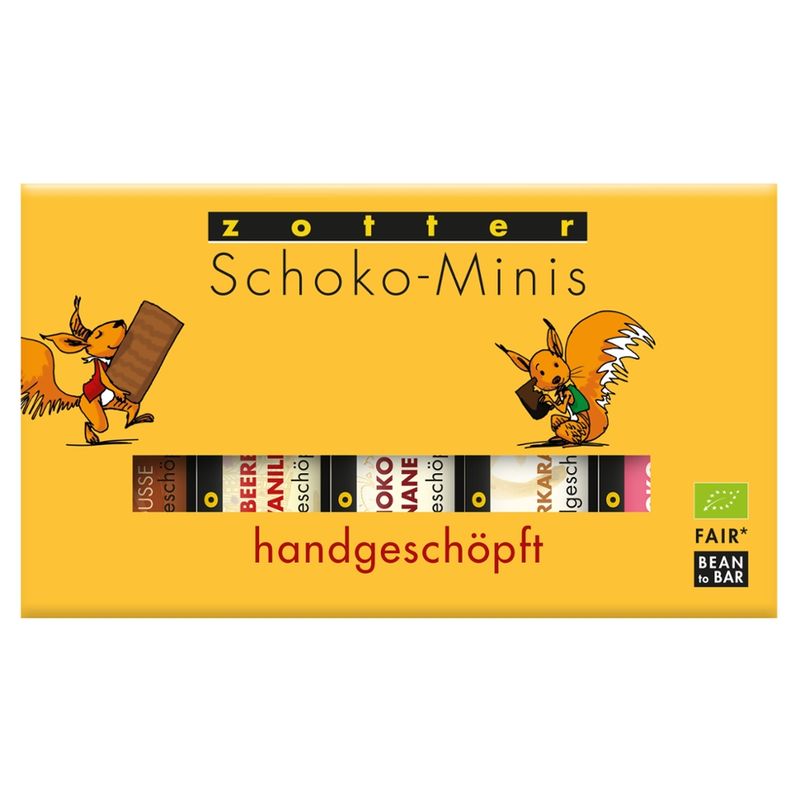 Zotter Schokolade Handgeschöpfte Schoko-Minis, 5 Sorten - Produktbild