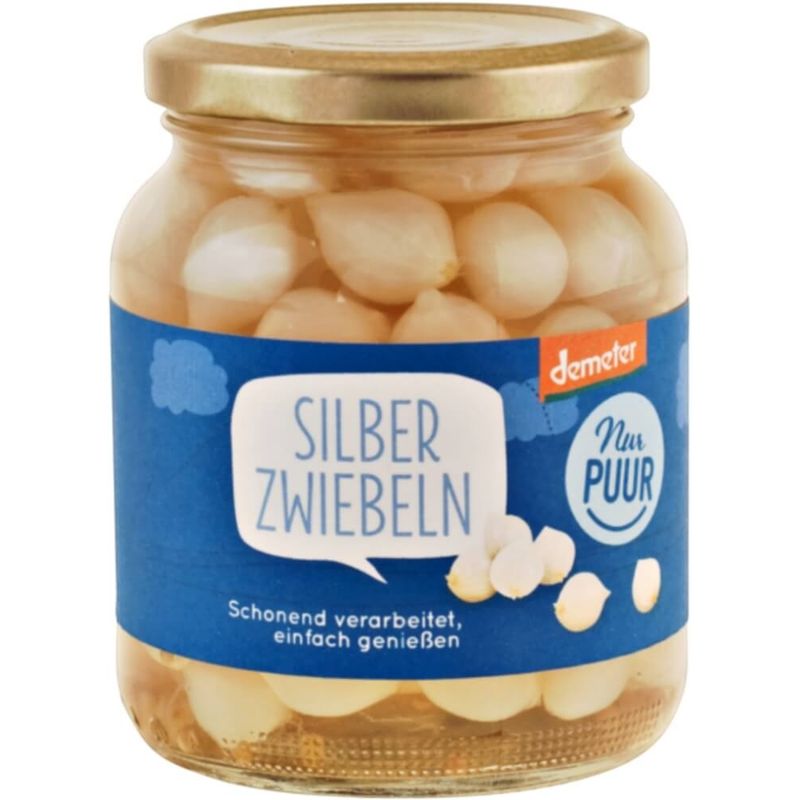 Nur Puur Silberzwiebeln, süß-sauer Demeter - Produktbild