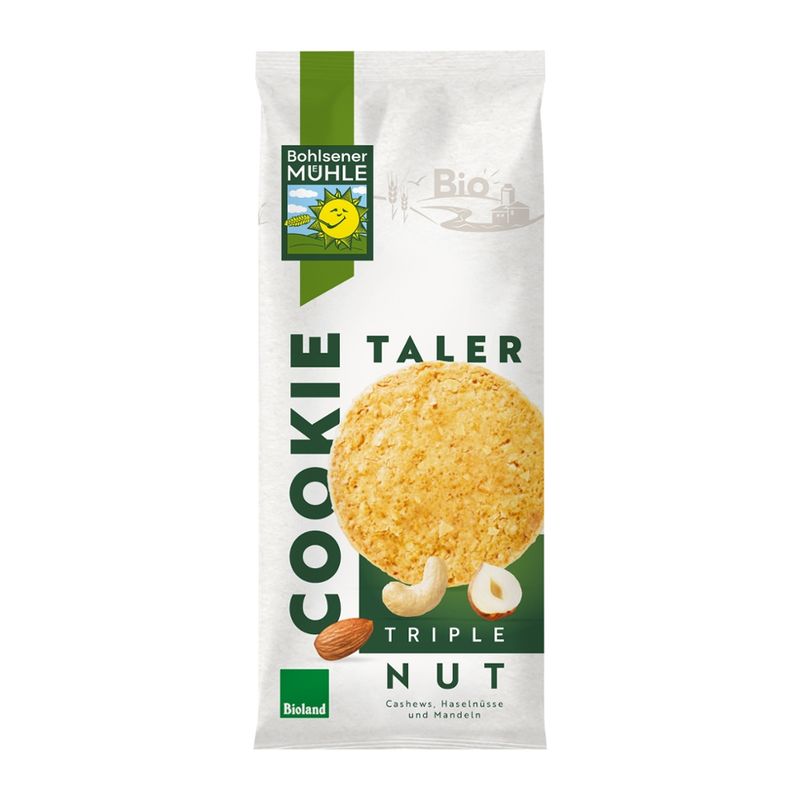 Bohlsener Mühle Bio Cookie Taler Triple Nut Bioland - Produktbild