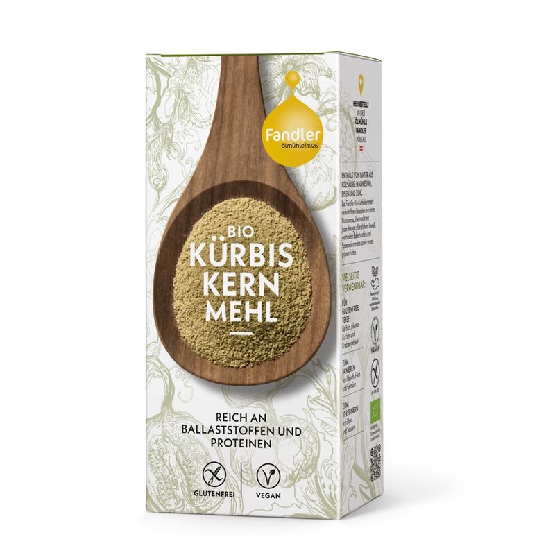 Ölmühle Fandler Fandler Bio-Kürbiskernmehl teilentölt, 400 g - Produktbild