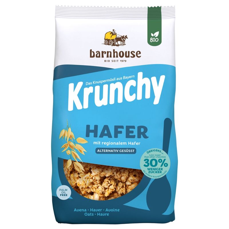 Barnhouse  Krunchy Hafer weniger Zucker 625g - Produktbild