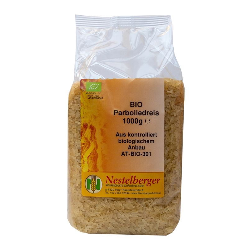 Nestelberger Bio Parboiledreis weiß lang 1kg - Produktbild