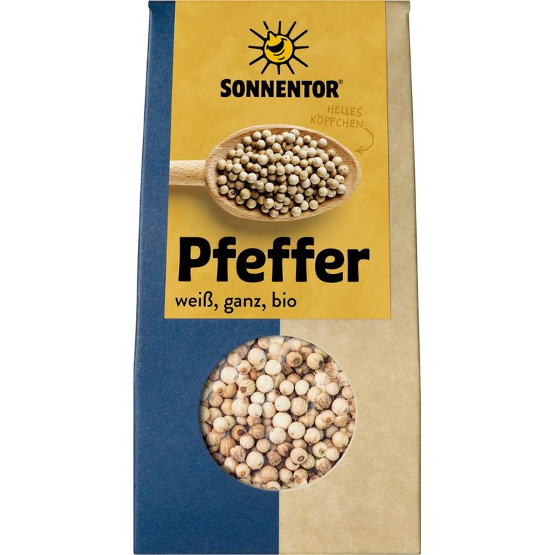 Sonnentor Pfeffer weiß ganz, Packung - Produktbild