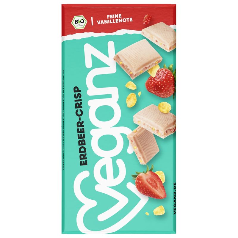 Veganz BIO Veganz Weiße Erdbeer-Crisp 80g - Produktbild