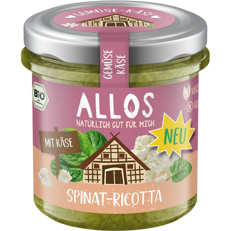Allos Gemüse Käse Aufstrich Spinat-Ricotta - Produktbild