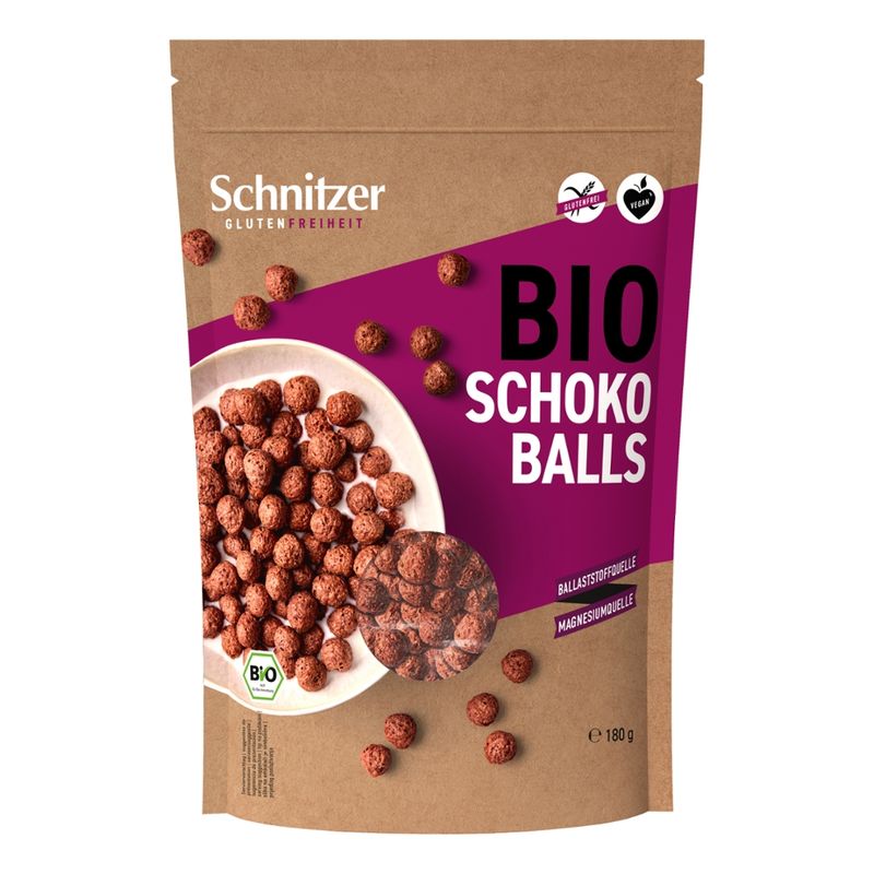 Schnitzer GLUTENFREIHEIT Bio Schoko Balls - Produktbild