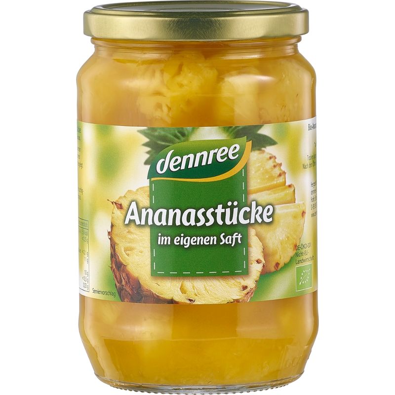 dennree Ananasstücke im eigenen Saft - Produktbild