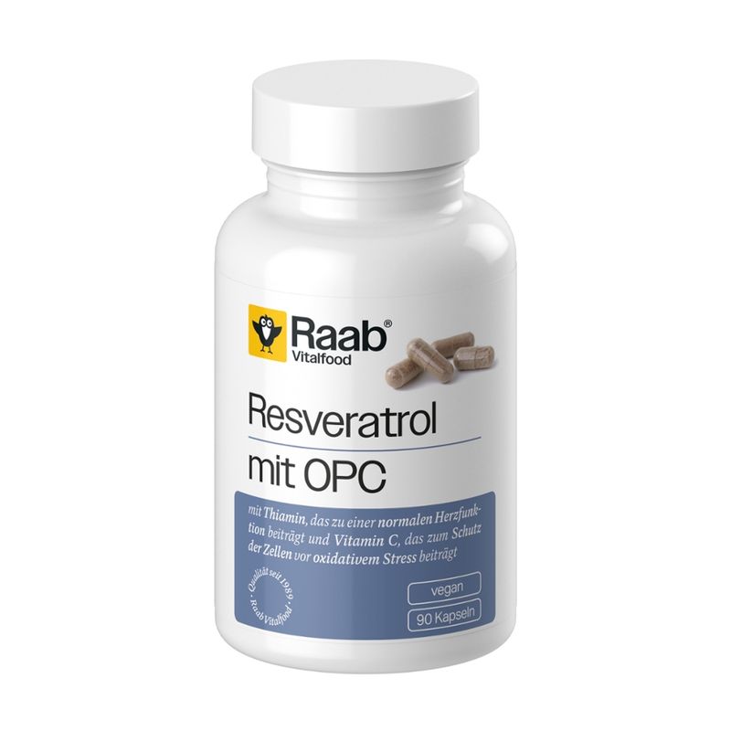 Raab Vitalfood Resveratrol mit OPC Kapseln à 500 mg - Produktbild