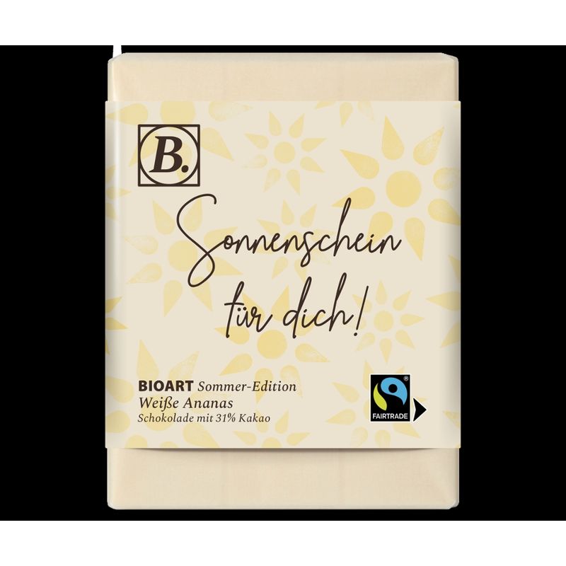 BioArt AG B. Schokolade Sonnenschein für dich 70g bio, FT-Cert. - Produktbild