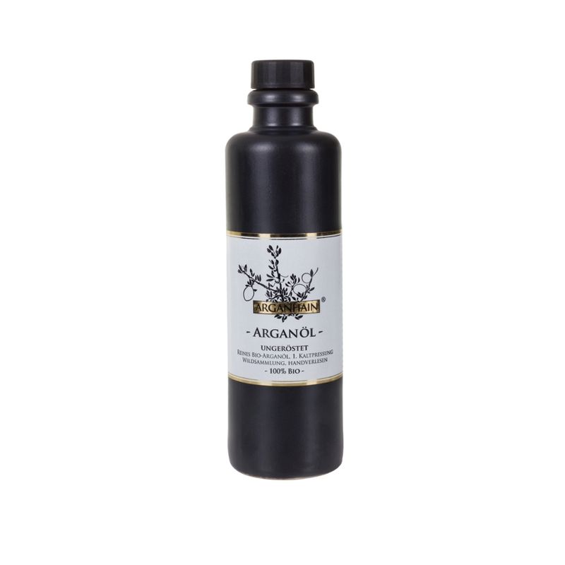 ARGANHAIN ARGANHAIN Bio-Arganöl Speiseöl ungeröstet, Steinzeugflasche - Produktbild