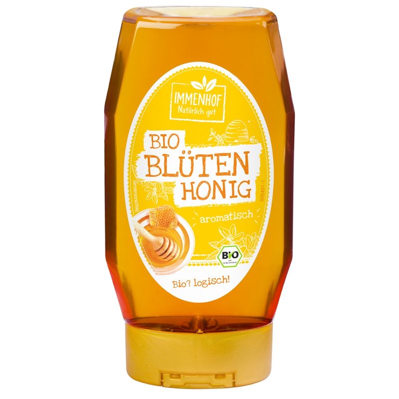 Immenhof  Immenhof-Honig BIO Blüte flüssig Spender 350g - Produktbild