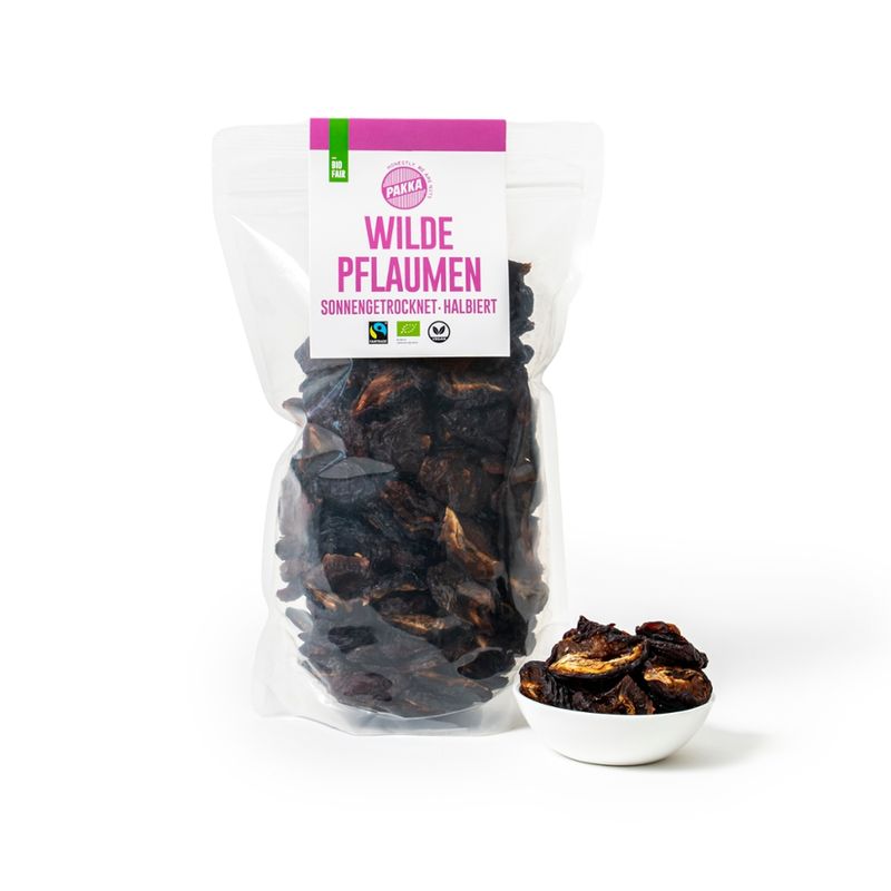 Pakka Wilde Pflaumen getrocknet, Bio & Fairtrade, 700g - Produktbild