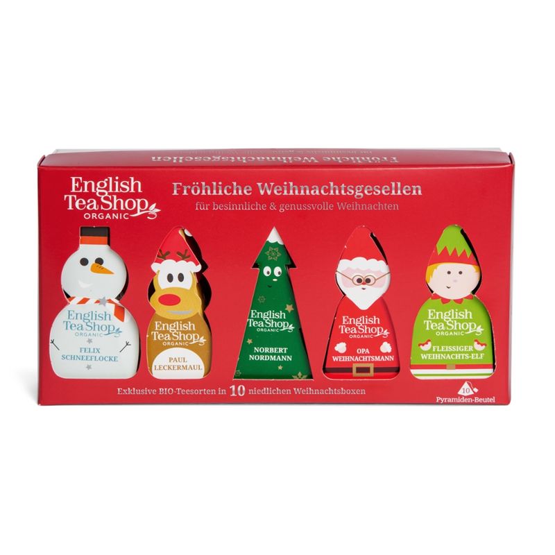 English Tea Shop ETS - Wintertee Geschenk "Fröhliche Weihnachtsgesellen", BIO, 10 Pyramidenbeutel - Produktbild