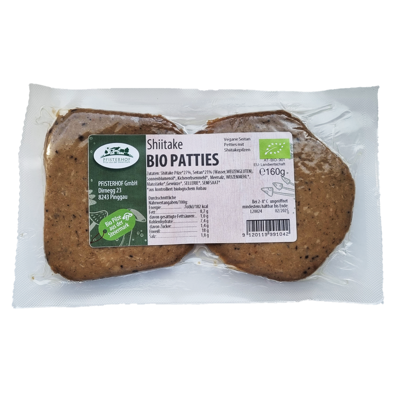 Pfisterhof PFISTERHOF SHIITAKE BIO PATTIES 160g - Produktbild