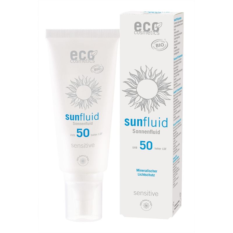 eco cosmetics Sonnenfluid LSF 50 sensitive - Produktbild