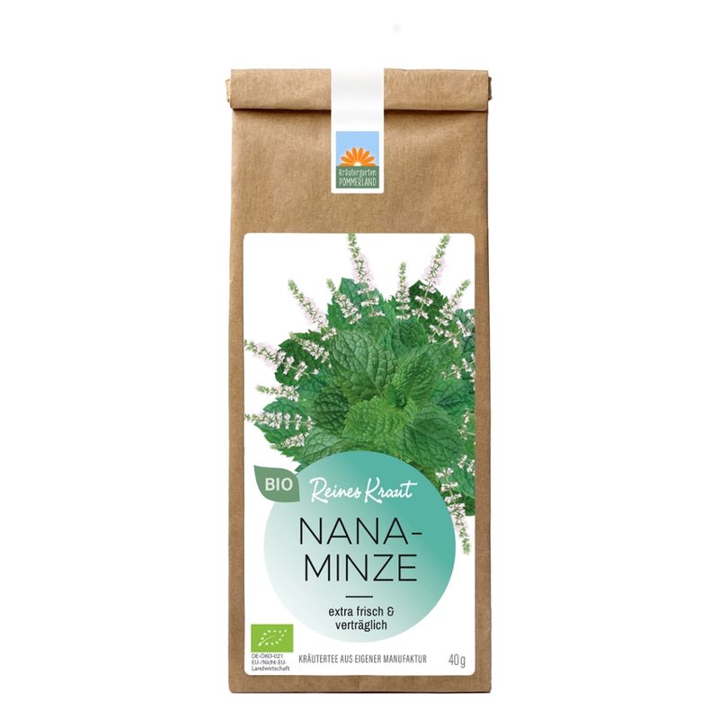 Kräutergarten Pommerland Bio Nanaminze in der Papiertüte - Mentha spicata marocchina - Produktbild