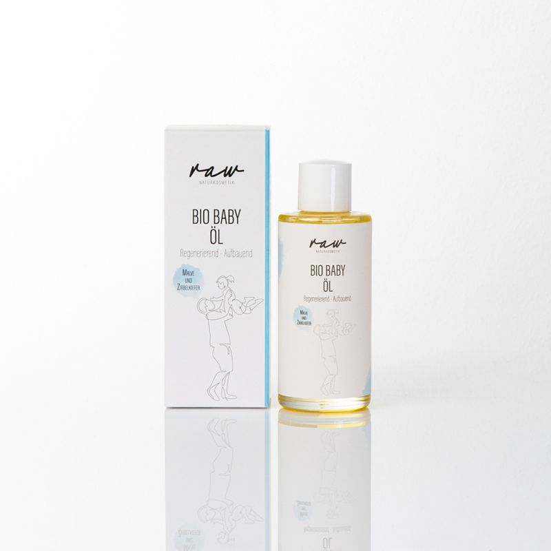 raw Naturkosmetik Körperöl Entspannend und Aufbauend mit Lavendel sowie kaltgepresstem Bio Hanföl, ideal bei gestresster, stark beanspruchter Haut. Das Bio Öl dringt tief in die Haut ein, pflegt sie intensiv und kann Dehnungsstreifen entgegenwirken. - Produktbild