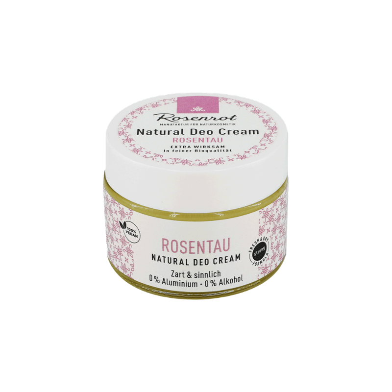 Rosenrot Naturkosmetik Deo Creme Rosentau - vegan Himmlischer Duft nach englischen Rosen. Ein sehr sinnlicher Duft (100% natural) - Produktbild