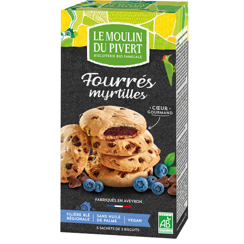 Le Moulin du Pivert Bio kekse mit Heidelbeerfüllung - Produktbild