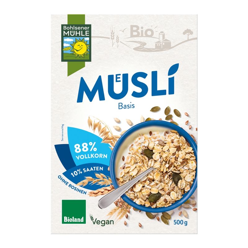 Bohlsener Mühle Basis Müsli mit 10% Saaten Bioland - Produktbild