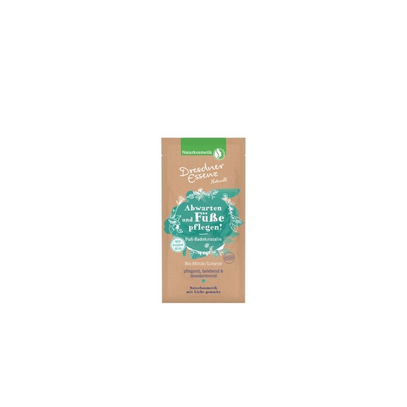 Dresdner Essenz Naturell Dresdner Essenz Naturell Fuß-Badekristalle Bio-Minze/ Limette (Abwarten und Füße pflegen!) 40g - Produktbild