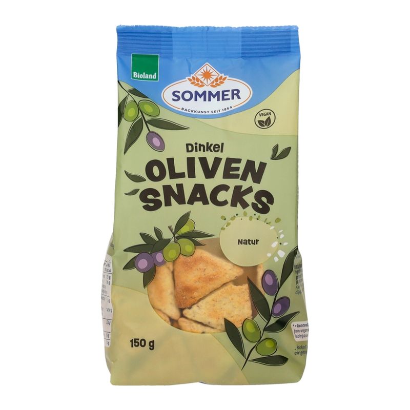 SOMMER BACKKUNST SEIT 1864 Dinkel Oliven-Snacks natur - Produktbild
