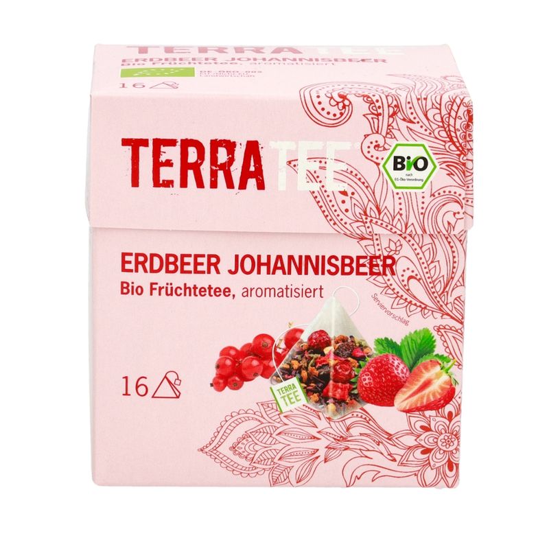 TERRATEE® Terra Tee Bio Früchtetee Erdbeer Johannisbeer - Produktbild