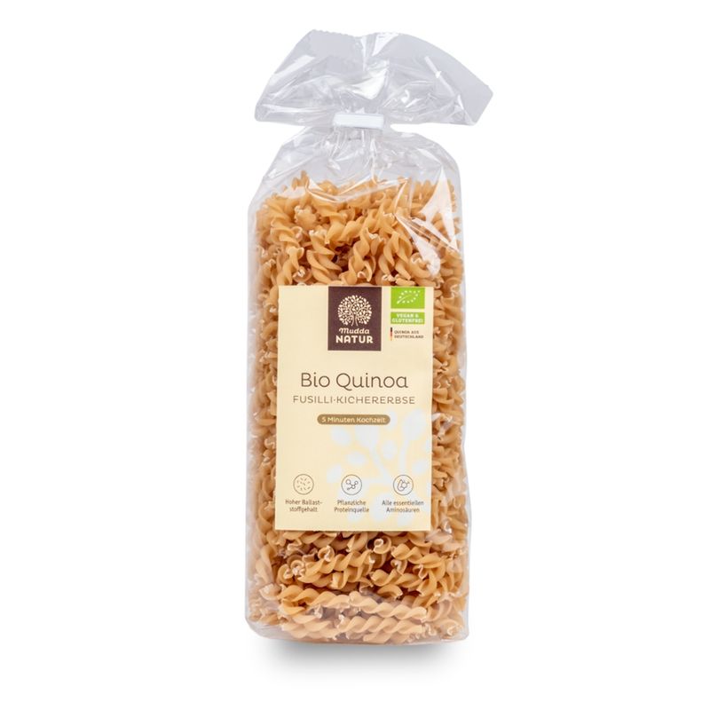 Mudda Natur Mudda Natur Bio Quinoa Fusilli mit Kichererbse, 250 g Beutel - Produktbild