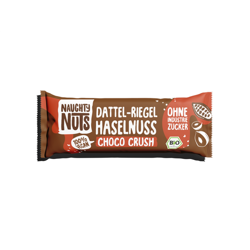 Naughty Nuts Bio-Riegel Dattel-Haselnuss-Choco Crush, 30 g - Produktbild