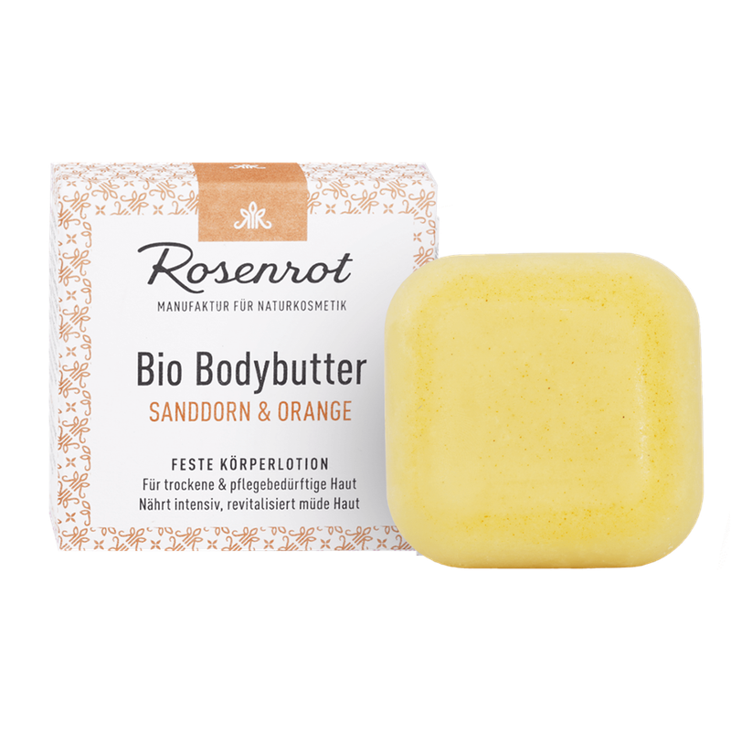 Rosenrot Naturkosmetik Bio Bodybutter Sanddorn & Orange - 70g - Mit hochwertigem Bio-Sanddornöl. - Produktbild