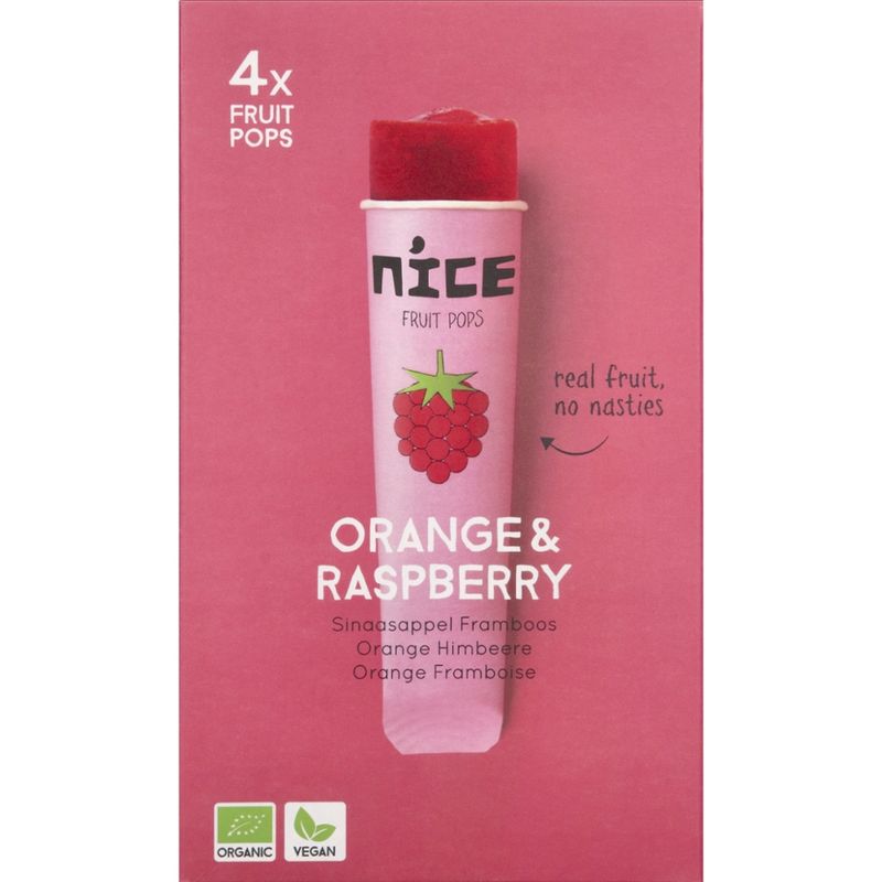 NICE Quetschtüte Orange Himbeere  Familienpackung - Produktbild