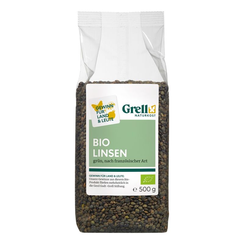 Grell Naturkost Linsen grün, nach französischer Art - Produktbild