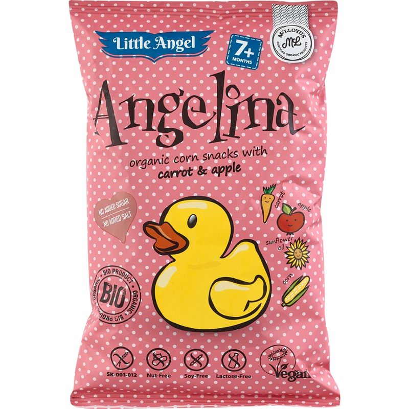 Little Angel  Little Angel Bio Angelina Mais Kindersnack Karotte-Apfel ab 7 Monate glutenfrei - Produktbild