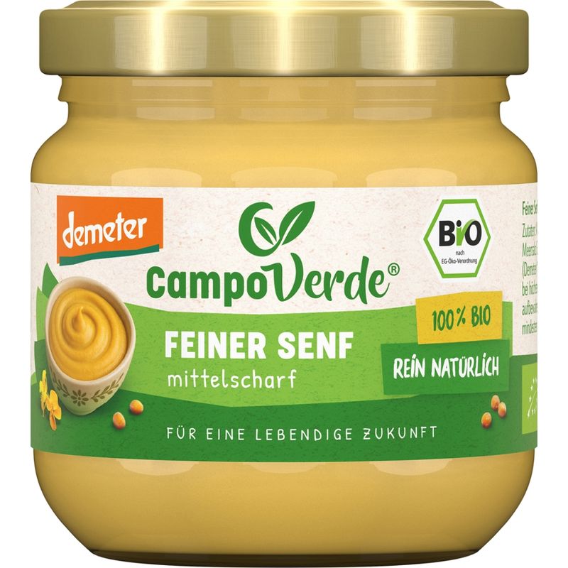 Campo Verde CV demeter feiner Senf mittelscharf 200ml - Produktbild