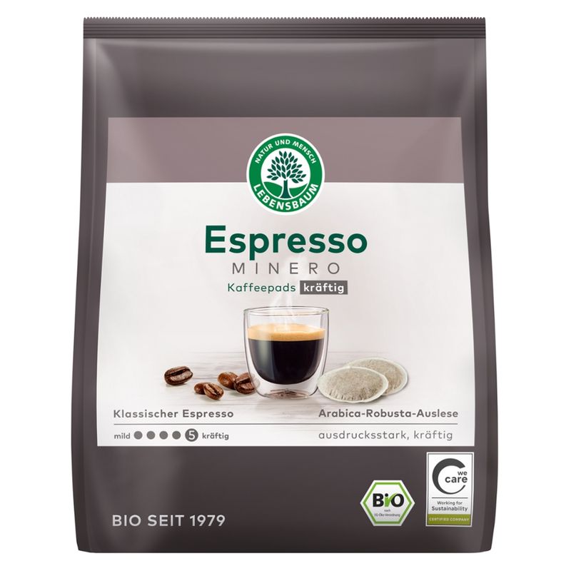 LEBENSBAUM Espresso Minero Kaffeepads kräftig - Produktbild
