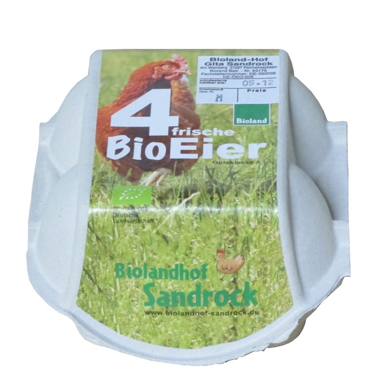 Naturkost Elkershausen Eier gepackt -  Gwkl-M  Bioland - Produktbild